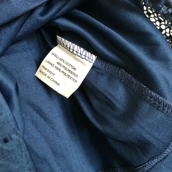 Blue Lace Maxi Dress - Sleeveless High-Low Evening Gown - Picture 3 of 9